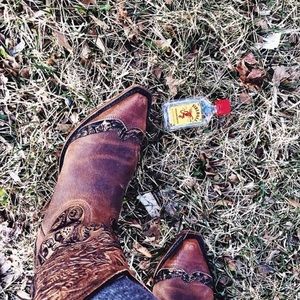 Boulet floral embossed cowgirl boots